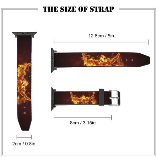 yanfind Watch Strap for Apple Watch Celebrations Year Happy Fire Burning Dark Compatible with iWatch Series 5 4 3 2 1