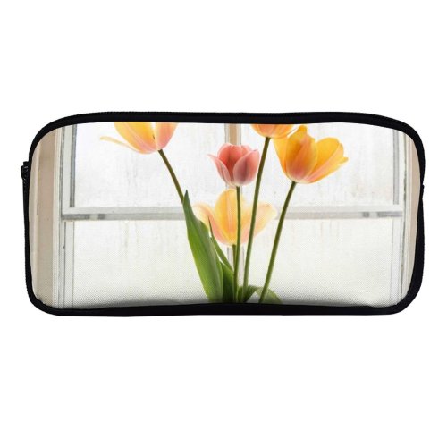 yanfind Pencil Case YHO Images Arrangement Spring Petal Pottery Flowers Ikebana Jar Wallpapers Vase Plant Decor Zipper Pens Pouch Bag for Student Office School