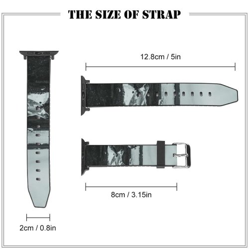 yanfind Watch Strap for Apple Watch Vehicle Pet Beach  Creative Iceland Pictures Transportation Sea Outdoors Grey Compatible with iWatch Series 5 4 3 2 1