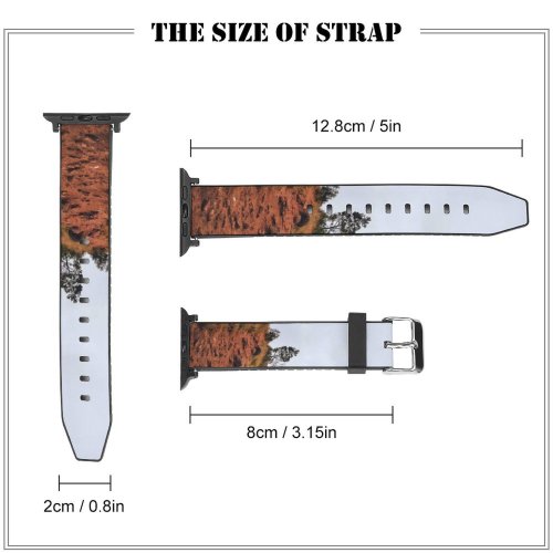 yanfind Watch Strap for Apple Watch Countryside Tamil Plant Creative Mound Activities Slope Grassland India Outdoors Nadu Compatible with iWatch Series 5 4 3 2 1