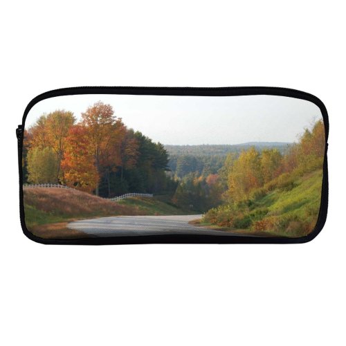 yanfind Pencil Case YHO Sky Copyspace Natural Atmospheric Autumn Trip Wilderness Leaves Hampshire Landscape Sky Fall Zipper Pens Pouch Bag for Student Office School