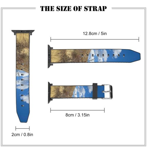 yanfind Watch Strap for Apple Watch Savanna Countryside Utah Mound Montains PNG Grassland Outdoors Wasatch Cascade Springs Compatible with iWatch Series 5 4 3 2 1