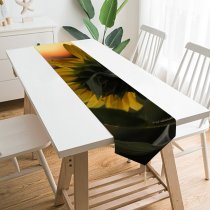 Yanfind Table Runner Blur Focus Beautiful Plant Delicate Depth Sunset Field Growth Sunflower Sunrise Blooming Everyday Dining Wedding Party Holiday Home Decor