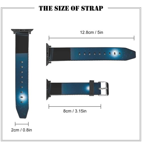 yanfind Watch Strap for Apple Watch United Galaxy Outer Creative  Pictures Cloud Outdoors Grey Lateatnight Haleakala Compatible with iWatch Series 5 4 3 2 1