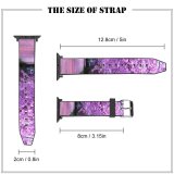 yanfind Watch Strap for Apple Watch Cherry  Trees Purple Flowers Pathway Park Floral Colorful Spring Beautiful Compatible with iWatch Series 5 4 3 2 1