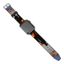 yanfind Watch Strap for Apple Watch Love Couple Silhouette Sunset Together Dawn Evening Clouds Compatible with iWatch Series 5 4 3 2 1