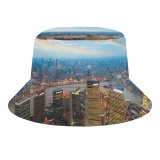 yanfind Adult Fisherman's Hat Shanghai City China Aerial Cityscape Sunset Skyscrapers High Rise Building Oriental Pearl Fishing Fisherman Cap Travel Beach Sun protection
