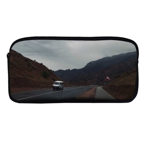 yanfind Pencil Case YHO Images Любовь Path Вера Узбекистан Wallpapers Мысль Car Tarmac Идея Automobile Road Zipper Pens Pouch Bag for Student Office School