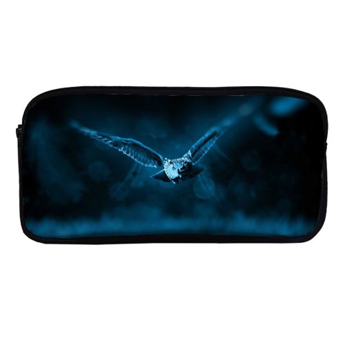 yanfind Pencil Case YHO Comfreak Black Dark  Dark Moonlight Forest Bokeh Flying Zipper Pens Pouch Bag for Student Office School