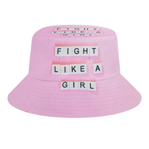 yanfind Adult Fisherman's Hat Sincerely Media Quotes Fight Like Girl Letters Girly Popular Quotes Fishing Fisherman Cap Travel Beach Sun protection