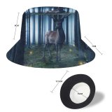 yanfind Adult Fisherman's Hat Oliver Henze Fantasy Hirsch Wild Woods Forest Tall Trees Foggy Fishing Fisherman Cap Travel Beach Sun protection