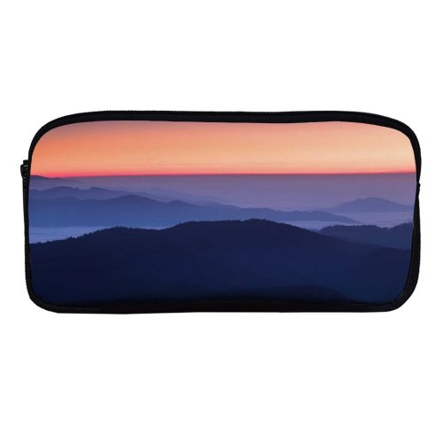 yanfind Pencil Case YHO Claudio Testa Sunset Sky Mountains Foggy  Range Zipper Pens Pouch Bag for Student Office School