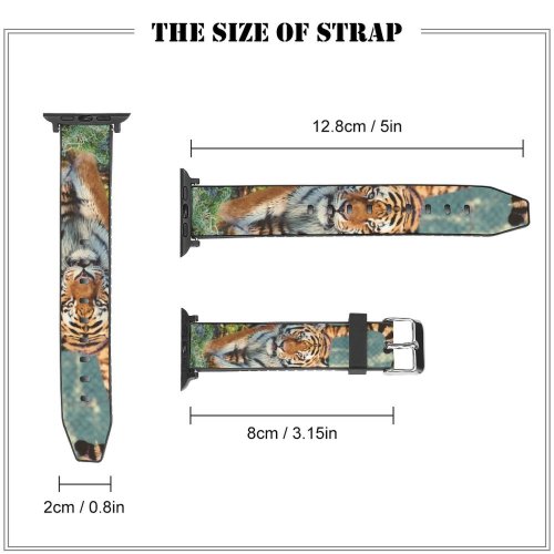yanfind Watch Strap for Apple Watch  Trees Big Cat Carnivore  Wildlife Compatible with iWatch Series 5 4 3 2 1