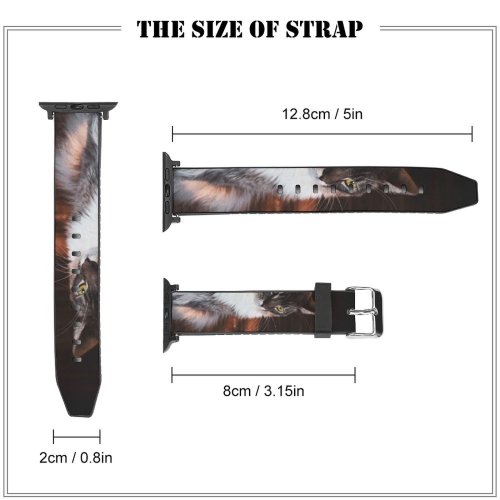yanfind Watch Strap for Apple Watch Funny Curiosity Sunset Cute  Portrait Kitten Pet Furry Whisker Fur Wildlife Compatible with iWatch Series 5 4 3 2 1