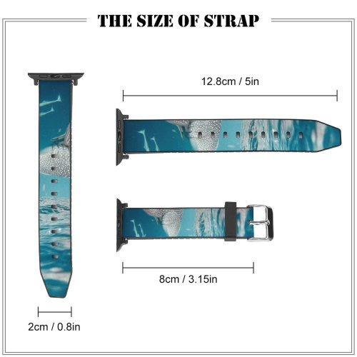 yanfind Watch Strap for Apple Watch Diving Whale Underwater Ocean Mammals Snorkeling Outdoors Australia Marine Wallpapers Creative Compatible with iWatch Series 5 4 3 2 1