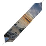 Yanfind Table Runner Boats Backlit Sand Clouds Sunset Landscape Evening Travel Island Beach Sun Outdoors Everyday Dining Wedding Party Holiday Home Decor
