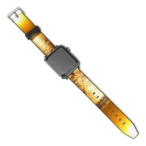 yanfind Watch Strap for Apple Watch Sunset Gold Lake Silohuette  China Golden Sky Scenery Beautiful Afterglow Horizon Compatible with iWatch Series 5 4 3 2 1