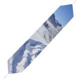 Yanfind Table Runner Winter Winter Natural Atmospheric Sun Landscape Mountain Sky Snow Landforms Switzerland Mountainous Everyday Dining Wedding Party Holiday Home Decor