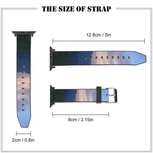 yanfind Watch Strap for Apple Watch Scenery Range Sky  Grass Montenegro Plant Sunset Free Komovi Outdoors Compatible with iWatch Series 5 4 3 2 1
