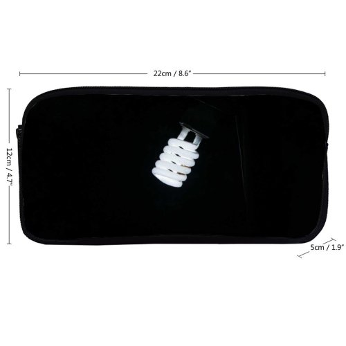 yanfind Pencil Case YHO Images Wallpapers Bulb Lightbulb Conceptual Light Saving Darkness Energy Zipper Pens Pouch Bag for Student Office School