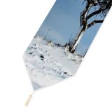 Yanfind Table Runner Winter Alone Hill Sky Field Winter Natural Cloud Landscape Sky Branch Snow Everyday Dining Wedding Party Holiday Home Decor