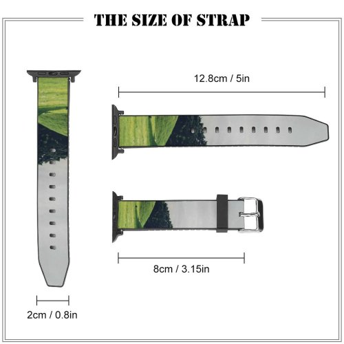 yanfind Watch Strap for Apple Watch Free Land Field Grassland Outdoors Mound Images Compatible with iWatch Series 5 4 3 2 1