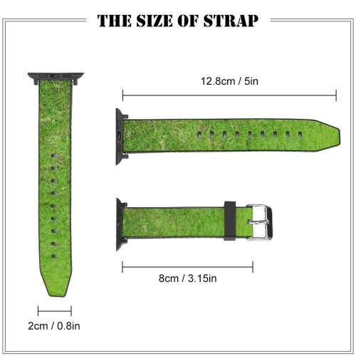 yanfind Watch Strap for Apple Watch Texture Grass Field Summer Textura Grama Verde Campo Robson Lawn Grassland Family Compatible with iWatch Series 5 4 3 2 1