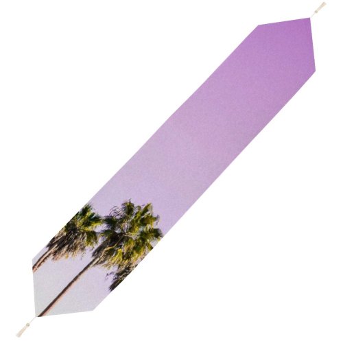 Yanfind Table Runner Backlit Purple Coast Screen Landscape Daylight Travel Island Light Iphone Beach Palms Everyday Dining Wedding Party Holiday Home Decor