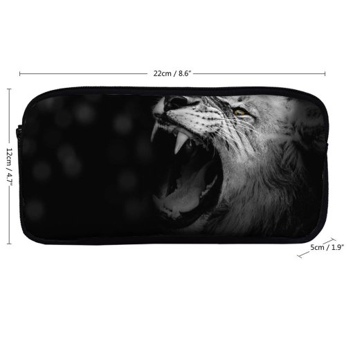 yanfind Pencil Case YHO Randy Rodriguez Dark Lion Roaring Zipper Pens Pouch Bag for Student Office School