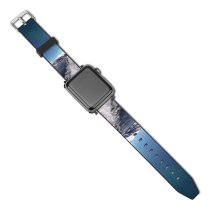 yanfind Watch Strap for Apple Watch Lyngenfjord Norway Aurora Borealis Northern Lights  Mountains Lake Reflection Night Sky Compatible with iWatch Series 5 4 3 2 1