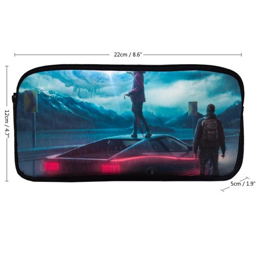 yanfind Pencil Case YHO Vitaliy Art Sci Fi Spaceship Alien Flying Saucer UFO Zipper Pens Pouch Bag for Student Office School
