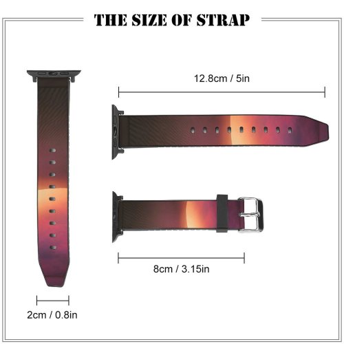 yanfind Watch Strap for Apple Watch Desert Tranquility Sunset Portal Compatible with iWatch Series 5 4 3 2 1