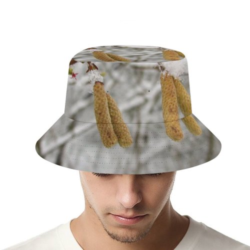 yanfind Adult Fisherman's Hat Winter Freeze Snowy Icey Christmas Field Winter Grey Plant Ice Branch Wood Fishing Fisherman Cap Travel Beach Sun protection