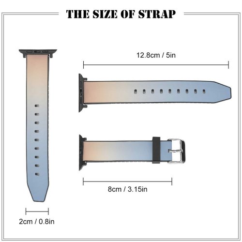 yanfind Watch Strap for Apple Watch Dawn Minimal Horizon Sky Gradien Domain Sunset Dusk Public Outdoors Wallpapers Compatible with iWatch Series 5 4 3 2 1