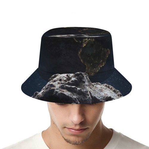 yanfind Adult Fisherman's Hat Space Earth Moon Sun Solar System Asteroids Fishing Fisherman Cap Travel Beach Sun protection