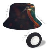 yanfind Adult Fisherman's Hat Hmetosche Black Dark Kingfisher Bird Wildlife Dark Closeup Bird Tree Branch Fishing Fisherman Cap Travel Beach Sun protection