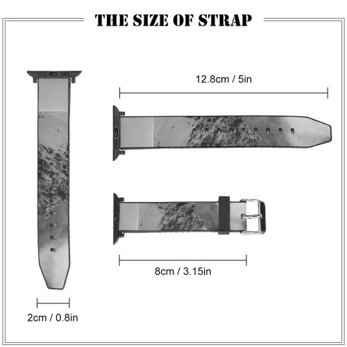 yanfind Watch Strap for Apple Watch Abies Range  Lake Tree  Snow Agnes Plant  District Compatible with iWatch Series 5 4 3 2 1