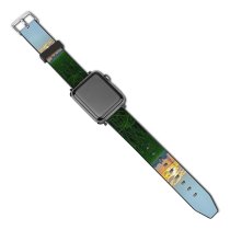 yanfind Watch Strap for Apple Watch Countryside West Pictures Grassland Outdoors Bandung Rahayu Free Birds Java Field Compatible with iWatch Series 5 4 3 2 1