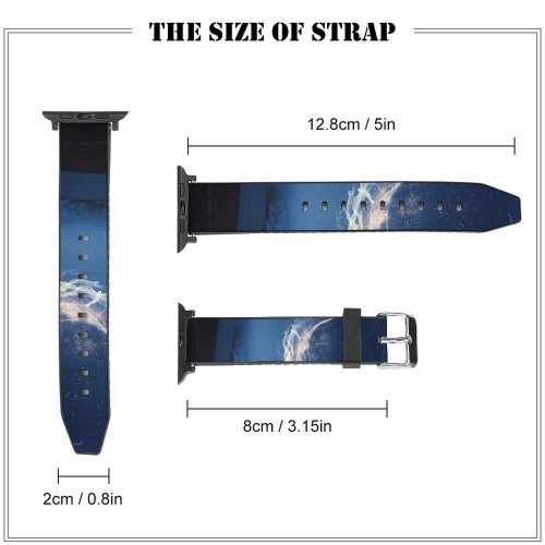 yanfind Watch Strap for Apple Watch Thiago Garcia Fantasy Jellyfish Dream Surreal Night Sky Alone Compatible with iWatch Series 5 4 3 2 1
