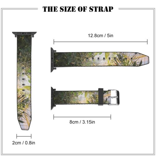 yanfind Watch Strap for Apple Watch Free Land Pictures Vegetation Outdoors Jungle Plant Rainforest Tree Images Compatible with iWatch Series 5 4 3 2 1