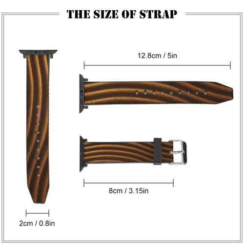 yanfind Watch Strap for Apple Watch Texture Textures Ripple Ripples Abstract Light Natural  Ground Shapes Lines Symmetry Compatible with iWatch Series 5 4 3 2 1