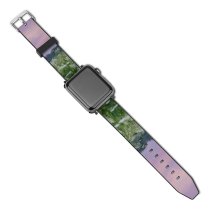 yanfind Watch Strap for Apple Watch Rural Countryside Planter Plant Farm Pictures Grassland Outdoors Grey Sunset Vase Compatible with iWatch Series 5 4 3 2 1