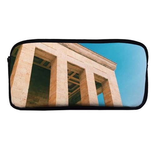 yanfind Pencil Case YHO Images Freedom Building Columns Türkiye Public Sky Wallpapers Architecture Ankara  Anıtkabir Zipper Pens Pouch Bag for Student Office School