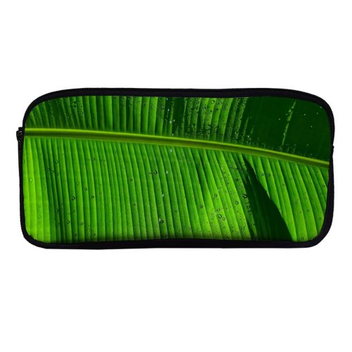 yanfind Pencil Case YHO Ricardo Gomez Angel Banana Leaf Texture Drops Closeup Zipper Pens Pouch Bag for Student Office School
