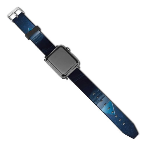 yanfind Watch Strap for Apple Watch Karan Gujar Winter Starry Sky Triangles Dark Night  Landscape Compatible with iWatch Series 5 4 3 2 1