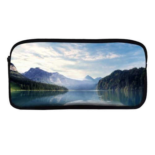 yanfind Pencil Case YHO River Mountains Forest Sunny Landscape Zipper Pens Pouch Bag for Student Office School