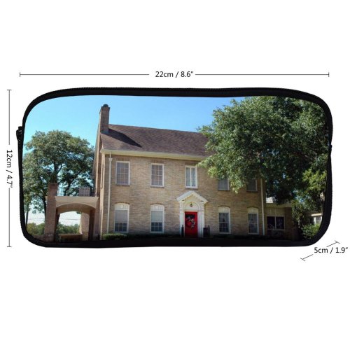 yanfind Pencil Case YHO Building Lodge Home Area Historic Residential History Cottage  Home Classic Estate Zipper Pens Pouch Bag for Student Office School