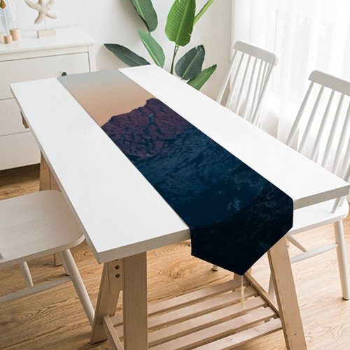 Yanfind Table Runner Landscape Peak D'oru Pictures Outdoors Grey Sunset Free Range Monte France Everyday Dining Wedding Party Holiday Home Decor