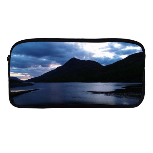 yanfind Pencil Case YHO Landforms Cloud Lake Mountains Highland Sky Reflection  Mountainous Lake Loch Reflection Zipper Pens Pouch Bag for Student Office School