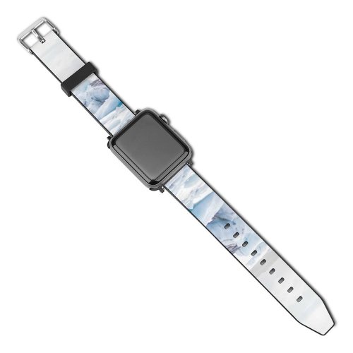 yanfind Watch Strap for Apple Watch Landscape Arctic Pallavolo Snowy Volleyball Frost Pictures Winter Outdoors Snow Compatible with iWatch Series 5 4 3 2 1